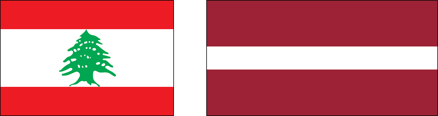 Drapeaux des pays ayant des motifs similaires au drapeau autrichien