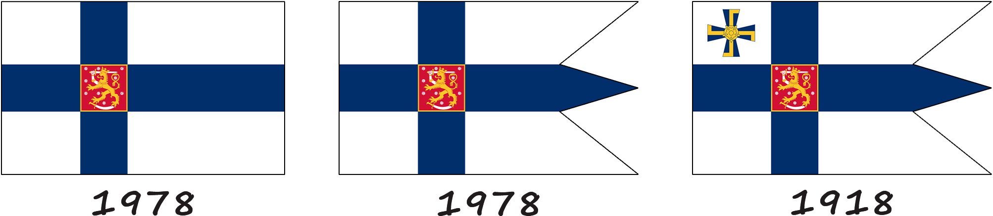 Drapeaux de la Finlande